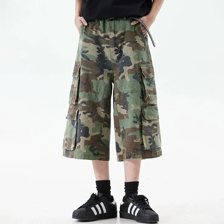 Sneakerhill® Military Camo Cargo Shorts - sneakerhillcom