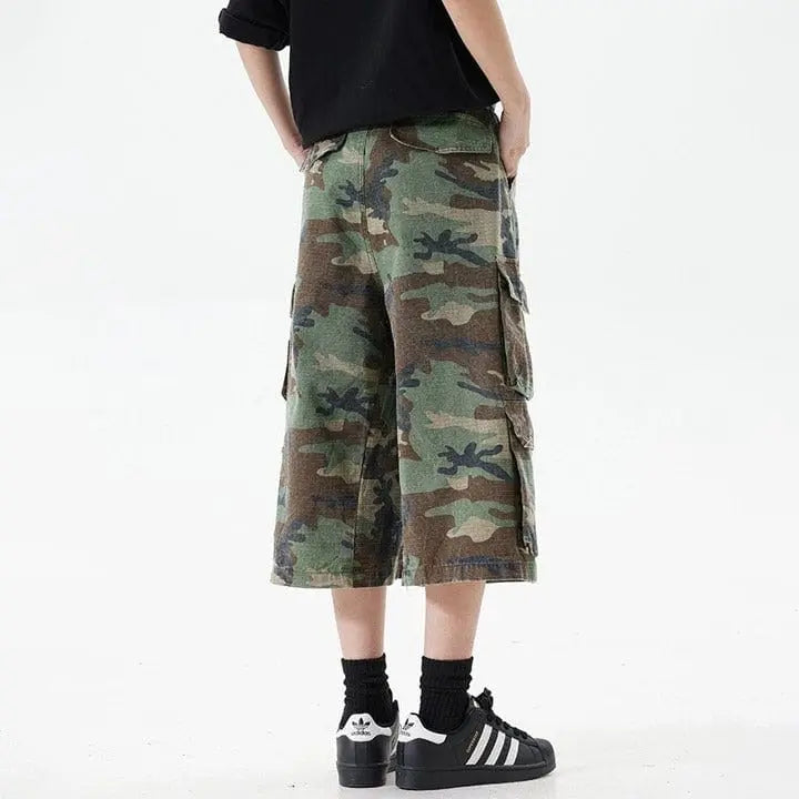 Sneakerhill® Military Camo Cargo Shorts - sneakerhillcom