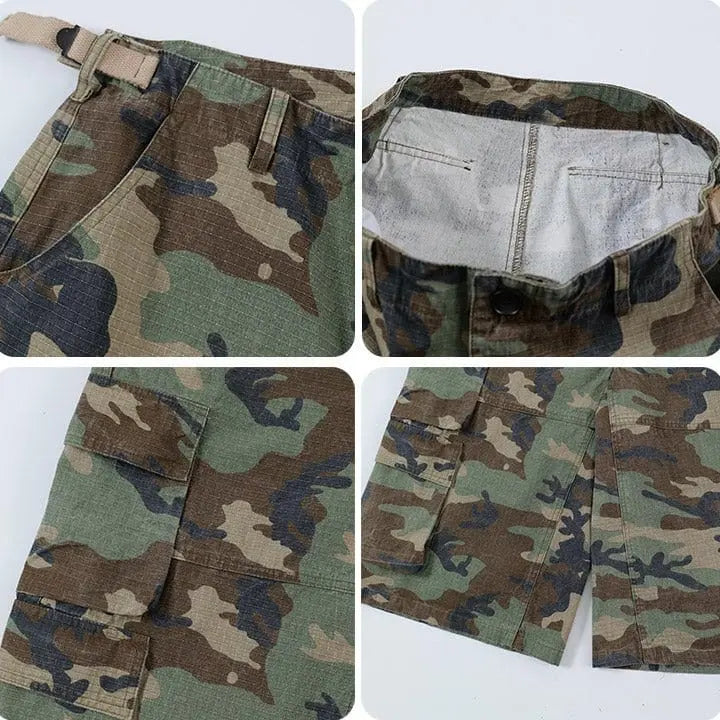 Sneakerhill® Military Camo Cargo Shorts - sneakerhillcom