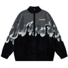 Sneakerhill® Mohair Zipper Knit Sweater Flame - sneakerhillcom