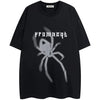 Sneakerhill® Oversize Cotton T-shirt Spider Print - sneakerhillcom