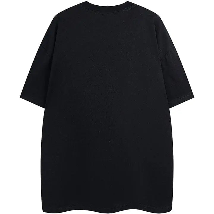 Sneakerhill® Oversize Cotton T-shirt Spider Print - sneakerhillcom