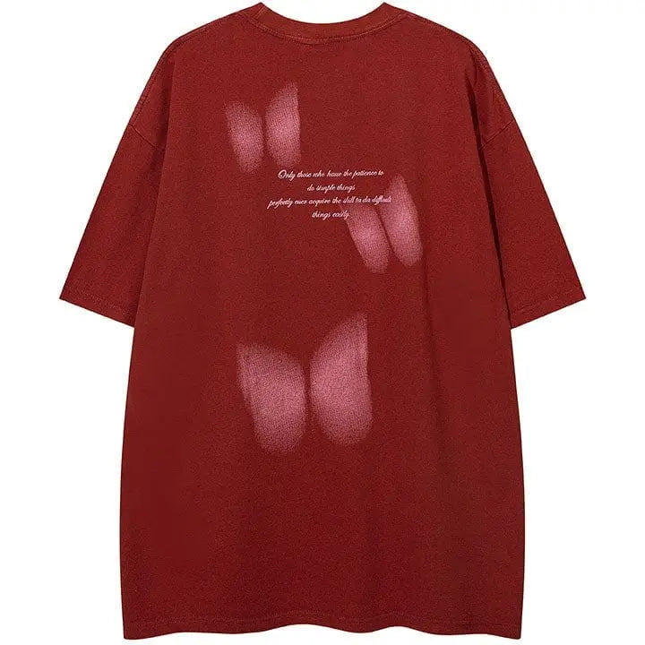 Sneakerhill® Oversize T-shirt Broken Butterfly - sneakerhillcom