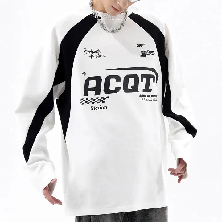 Sneakerhill® Racing Sweatshirt ACQT Print - sneakerhillcom