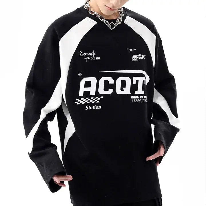 Sneakerhill® Racing Sweatshirt ACQT Print - sneakerhillcom