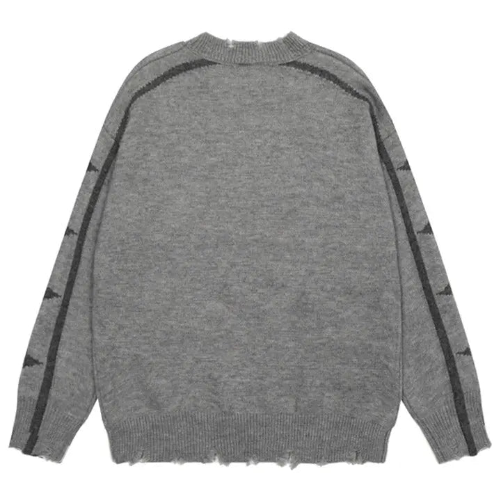 Sneakerhill® Side Star Jacquard Sweater No23 - sneakerhillcom