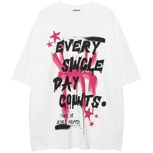 Sneakerhill® Slogan Graphic Drop Shoulder T-shirt - sneakerhillcom