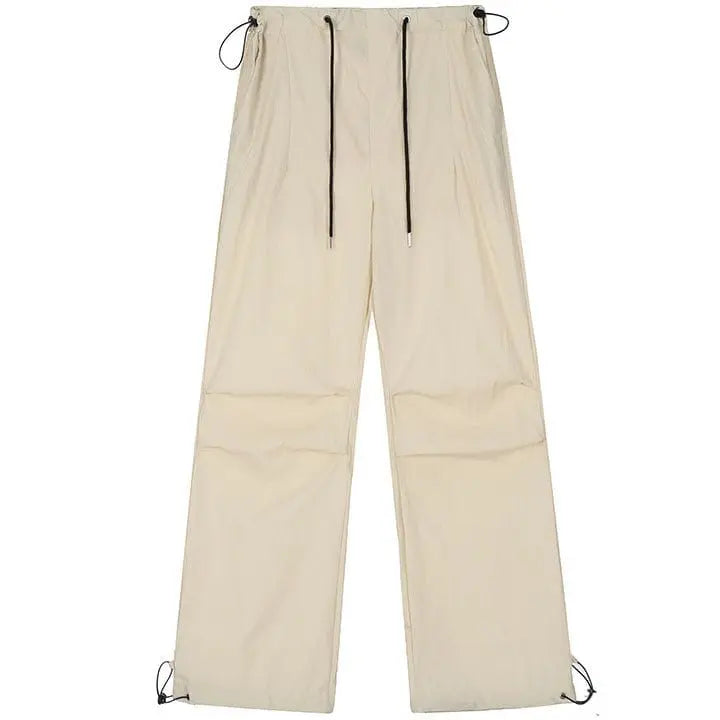 Sneakerhill® Solid Color Pleated Cargo Pants - sneakerhillcom