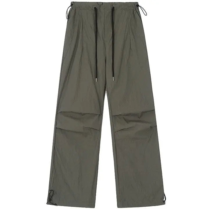 Sneakerhill® Solid Color Pleated Cargo Pants - sneakerhillcom