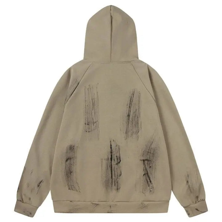 Sneakerhill® Star Print Zip-Up Hoodie - sneakerhillcom