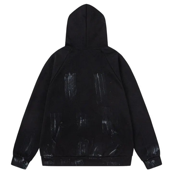 Sneakerhill® Star Print Zip-Up Hoodie - sneakerhillcom