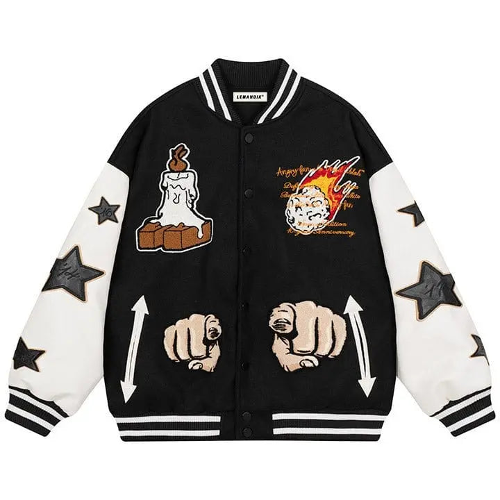 Sneakerhill® Star Varsity Jacket Class of Candles - sneakerhillcom