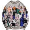 Sneakerhill® Streetwear Cartoon Knitted Sweater Character - sneakerhillcom