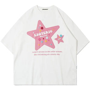 Sneakerhill® Summer Cotton T-shirt Embroidery Star - sneakerhillcom