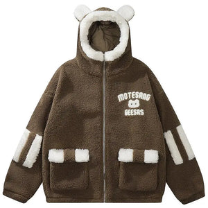 Sneakerhill® Teddy Hooded Jacket Bear Ears - sneakerhillcom