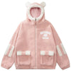 Sneakerhill® Teddy Hooded Jacket Bear Ears - sneakerhillcom