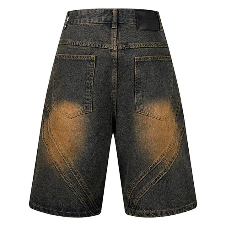 Sneakerhill® Trendy Distressed Washed Denim Shorts - sneakerhillcom