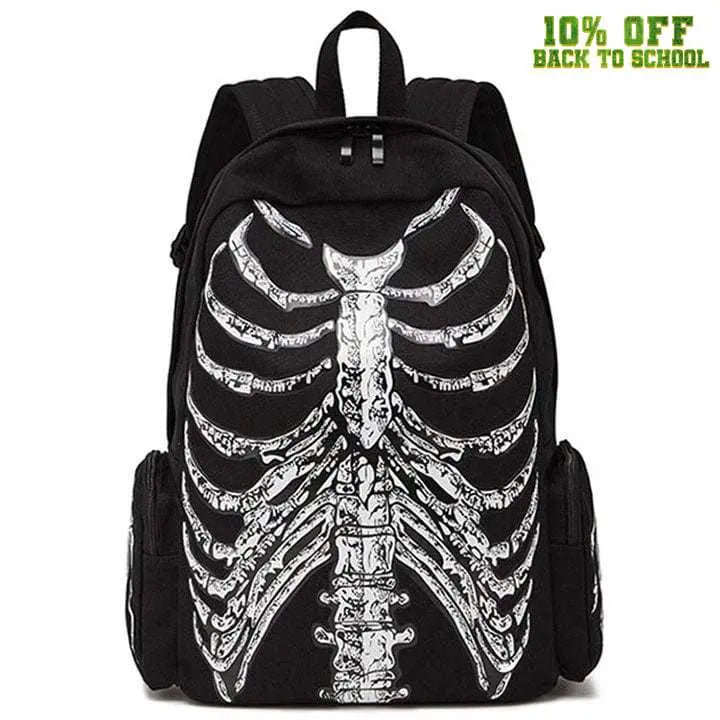 Sneakerhill® Unique Skeleton Print Backpack Bag - sneakerhillcom