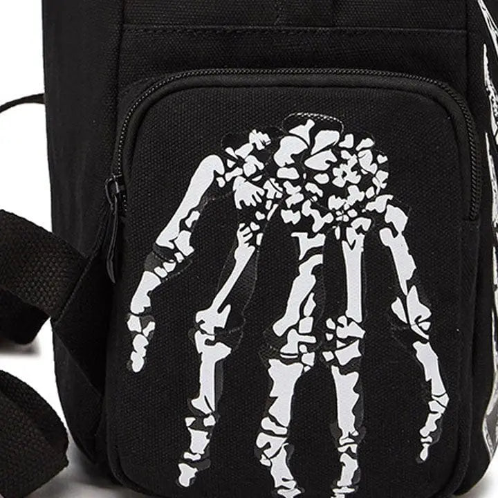 Sneakerhill® Unique Skeleton Print Backpack Bag - sneakerhillcom