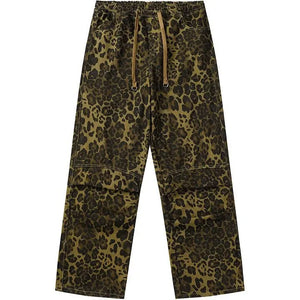 Sneakerhill® Unisex Drawstring Waist Pants Cheetah - sneakerhillcom