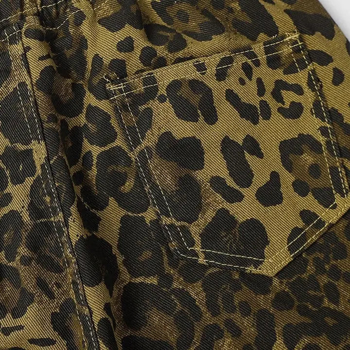 Sneakerhill® Unisex Drawstring Waist Pants Cheetah - sneakerhillcom