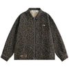 Sneakerhill® Vintage Denim Jacket Leopard Print - sneakerhillcom