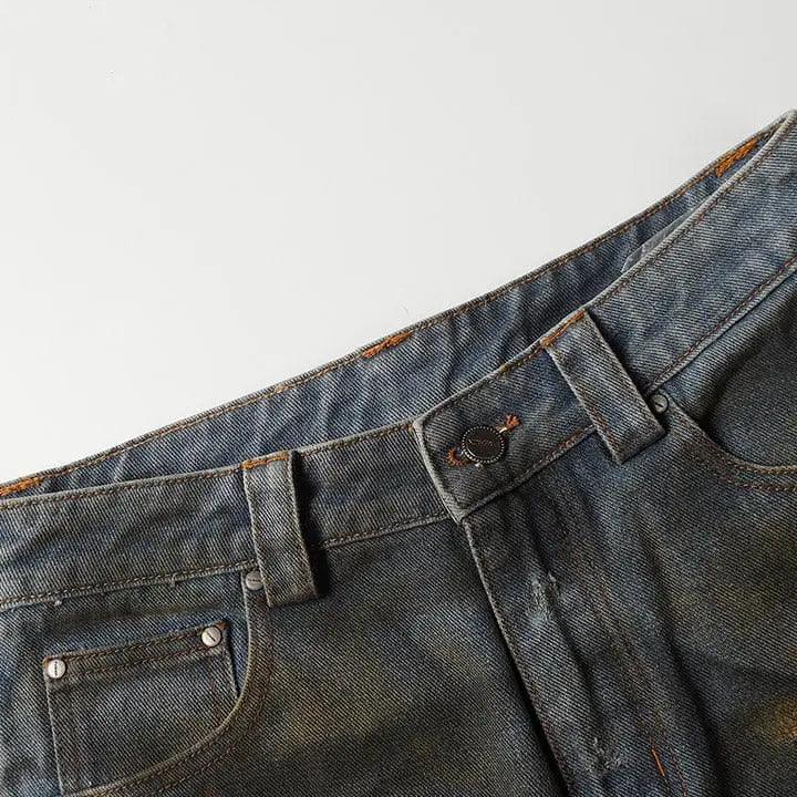 Sneakerhill® Vintage Ripped Frayed Denim Shorts - sneakerhillcom