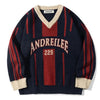 Sneakerhill® Vintage Striped V Neck Sweater - sneakerhillcom