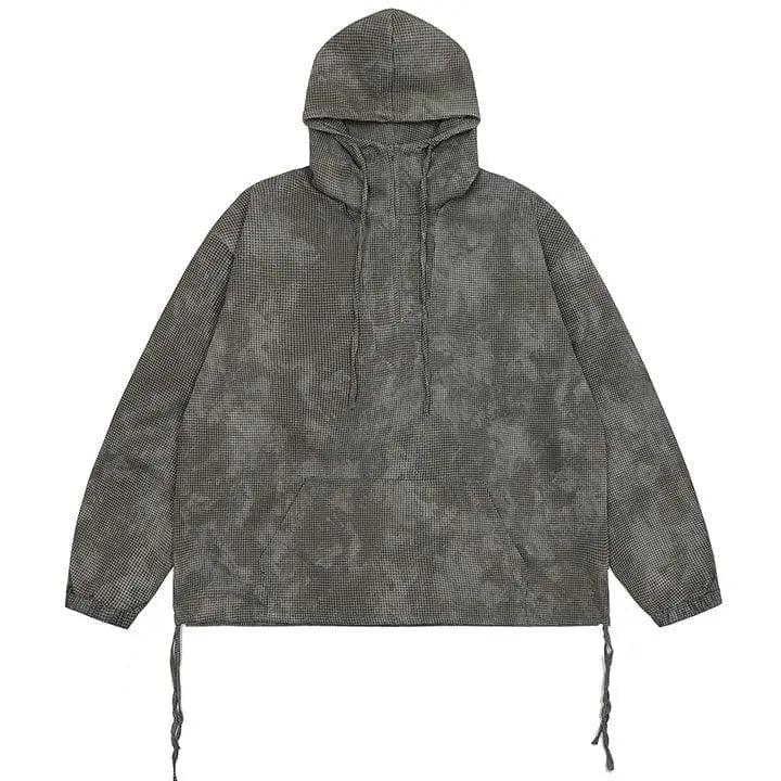 Sneakerhill® Vintage Tie-Dye Checkered Hoodie - sneakerhillcom
