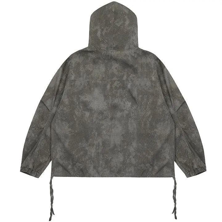 Sneakerhill® Vintage Tie-Dye Checkered Hoodie - sneakerhillcom