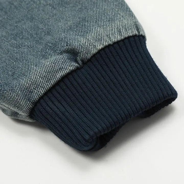Sneakerhill® Vintage Washed Denim Hooded Jacket - sneakerhillcom