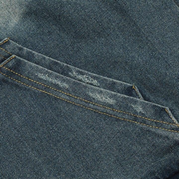 Sneakerhill® Vintage Washed Denim Hooded Jacket - sneakerhillcom