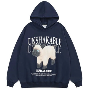 Sneakerhill® Warm Fleece Hoodie Dog Print - sneakerhillcom