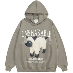 Sneakerhill® Warm Fleece Hoodie Dog Print - sneakerhillcom