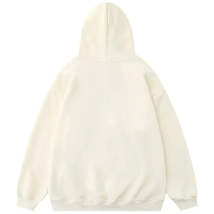 Sneakerhill® Winter Pullover Hoodie Flocked Ghost - sneakerhillcom