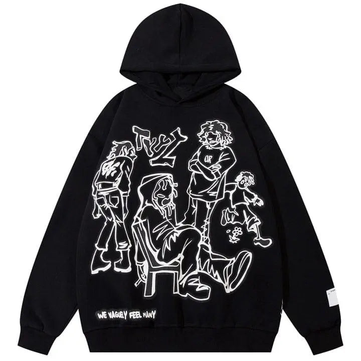 Sneakerhill® Y2K Cartoon Graphic Hoodie - sneakerhillcom