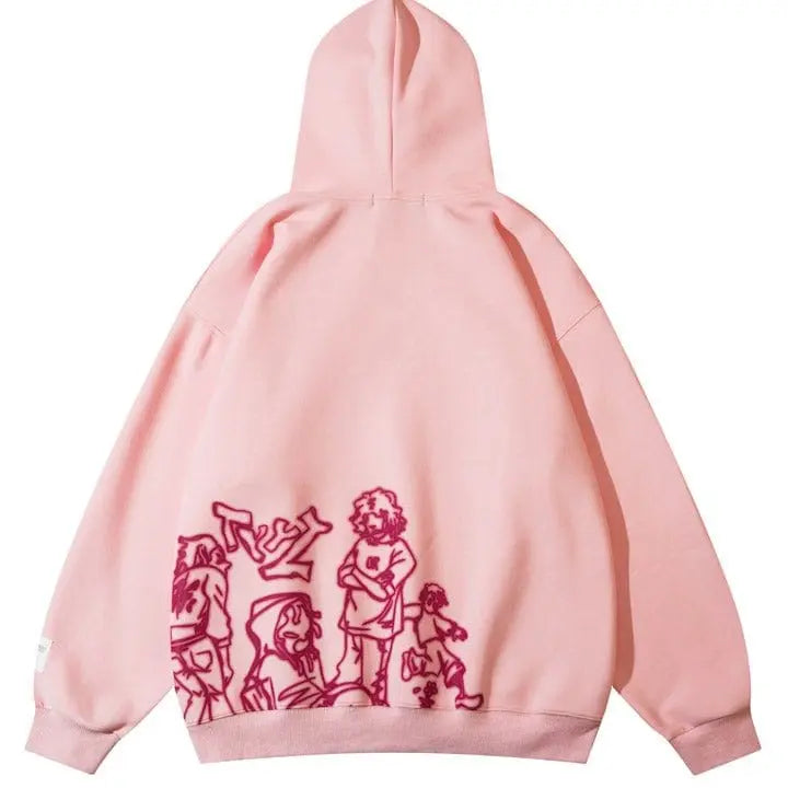 Sneakerhill® Y2K Cartoon Graphic Hoodie - sneakerhillcom