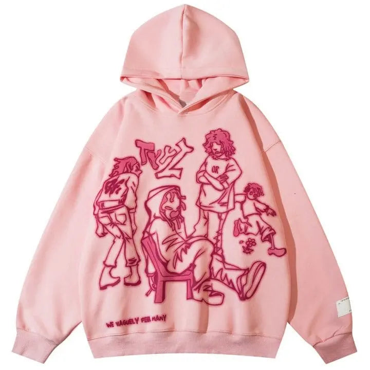 Sneakerhill® Y2K Cartoon Graphic Hoodie - sneakerhillcom