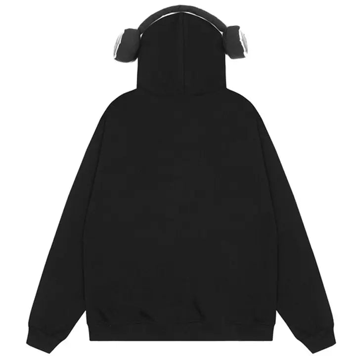 Sneakerhill® Zip Up Hoodie Detachable Headphones - sneakerhillcom