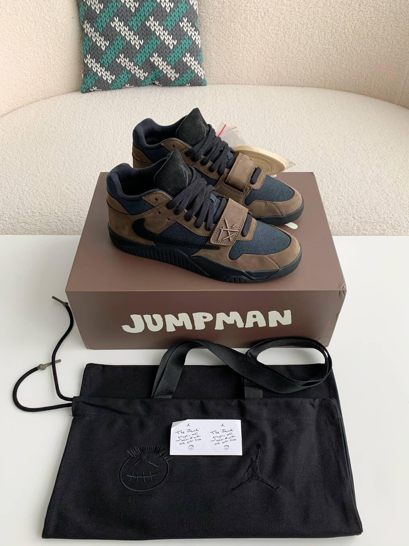 Travis Scott x Jordan Jumpman Jack Dark Mocha Sneakers - sneakerhillcom