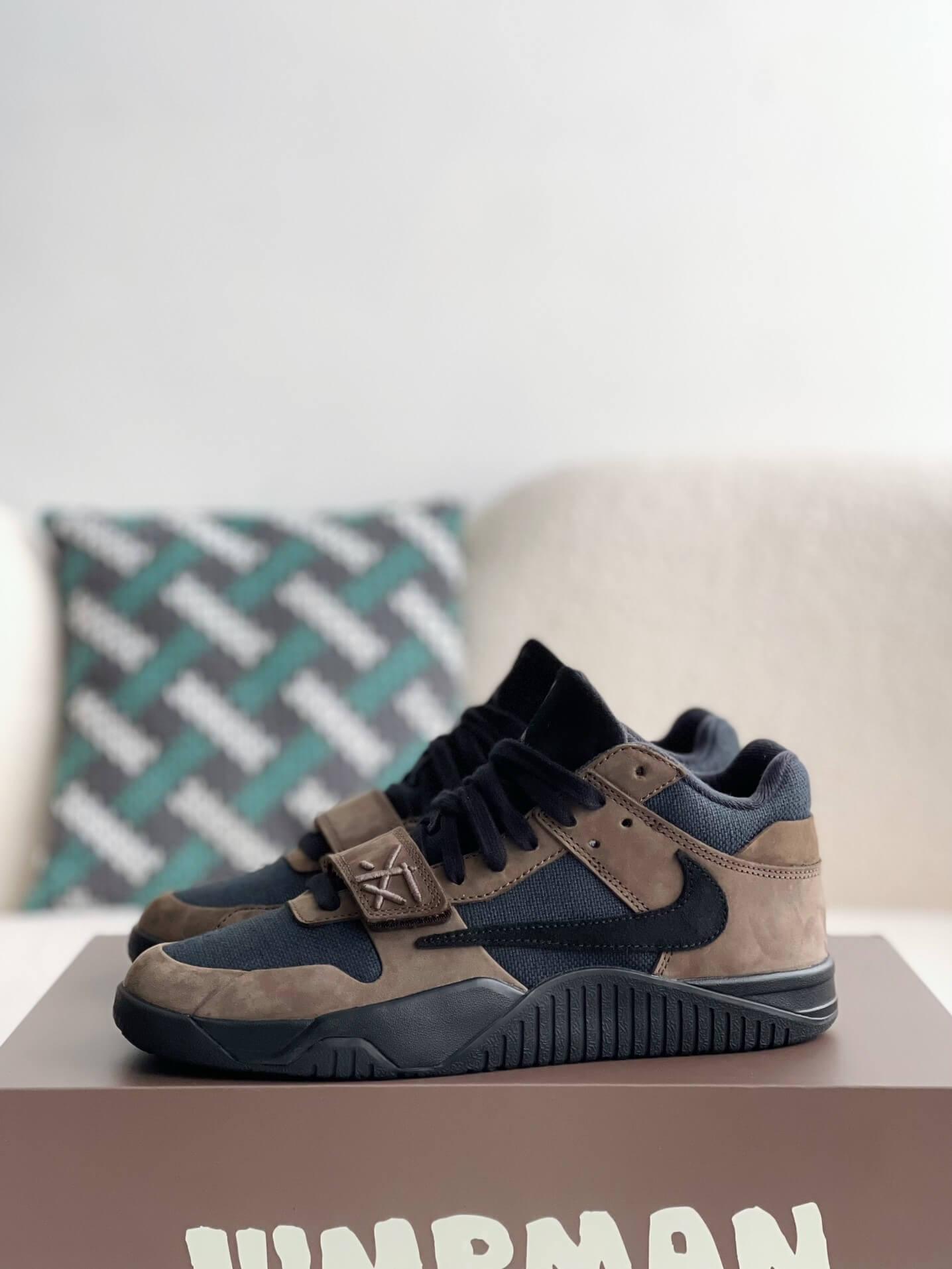 Travis Scott x Jordan Jumpman Jack Dark Mocha Sneakers - sneakerhillcom