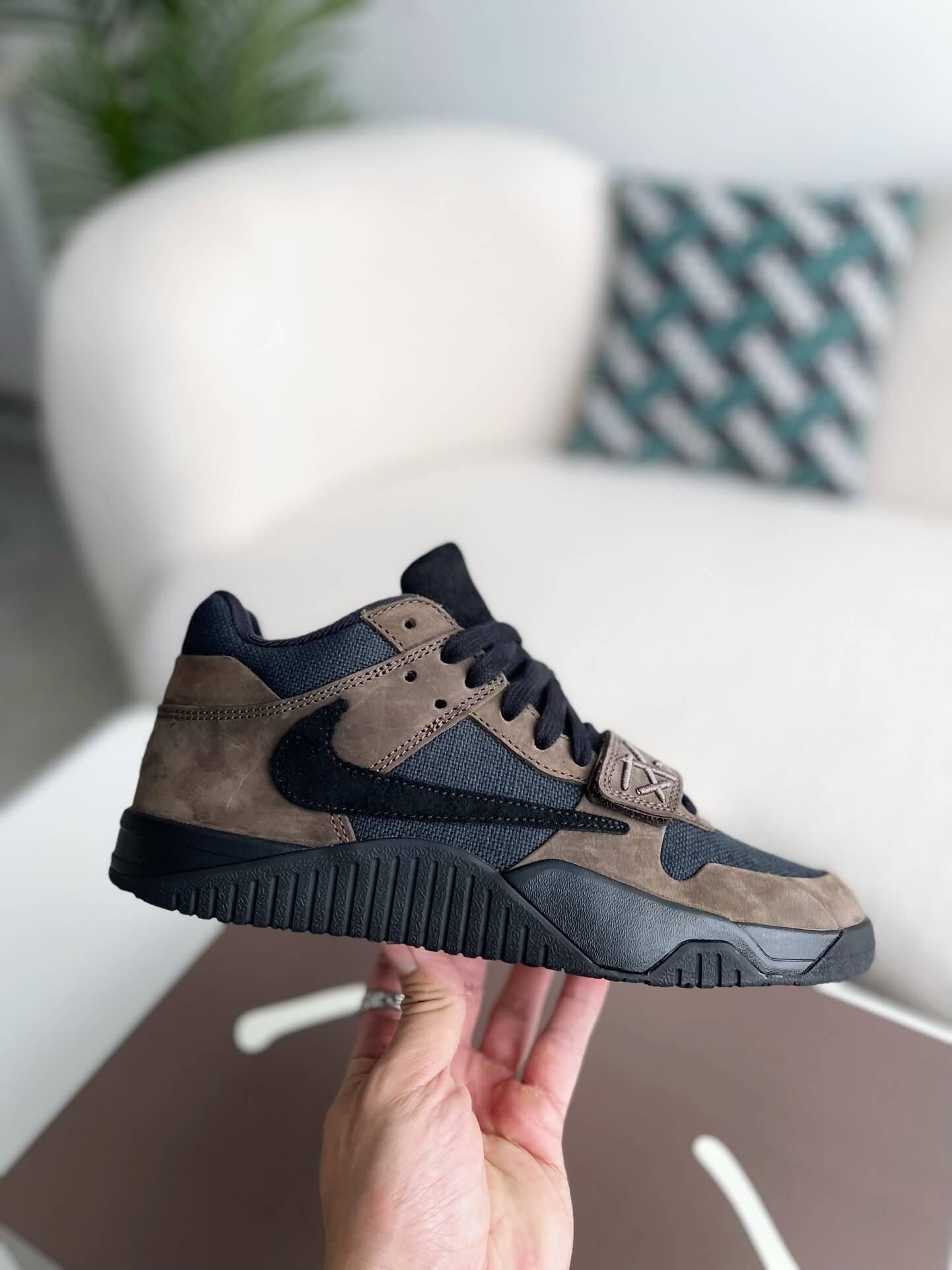 Travis Scott x Jordan Jumpman Jack Dark Mocha Sneakers - sneakerhillcom