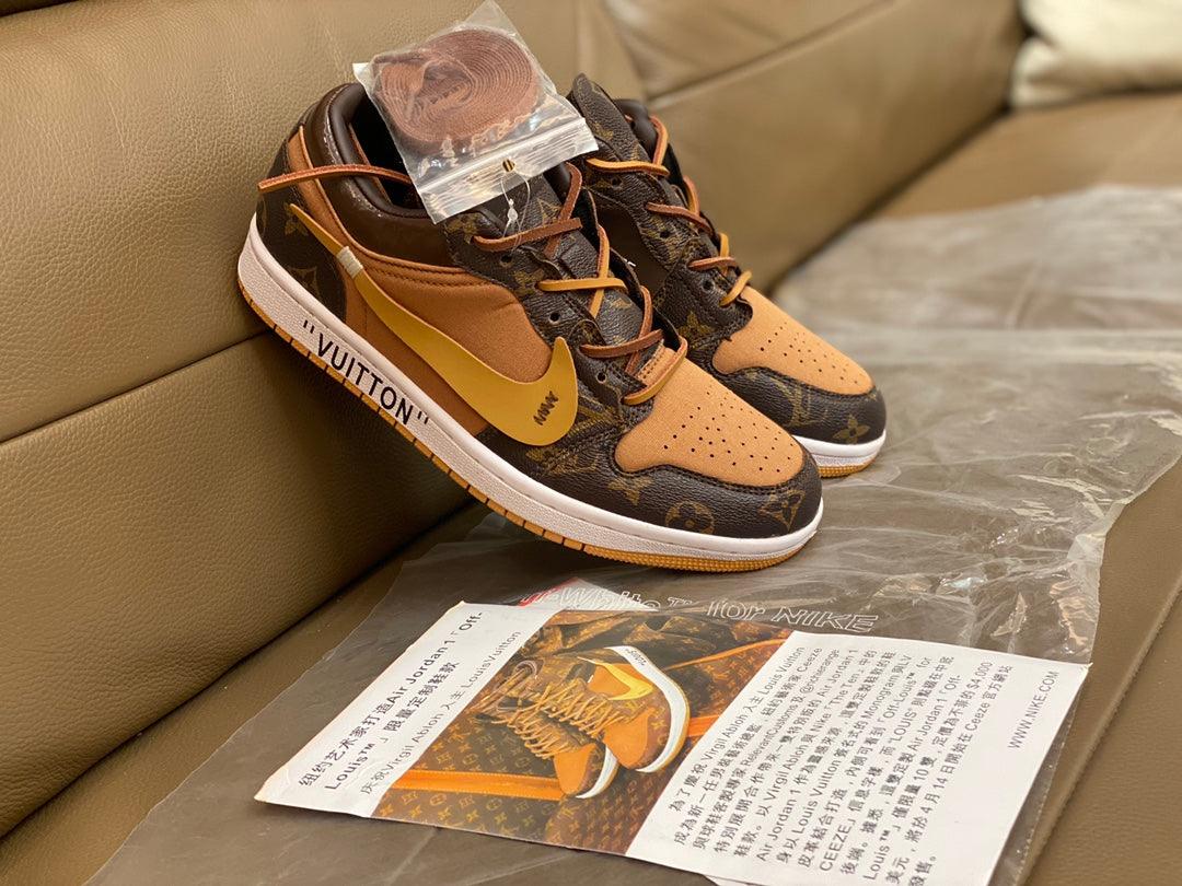 Custom Fragment x Travis Scott x Air Jordan 1 Low LV luxurysteps