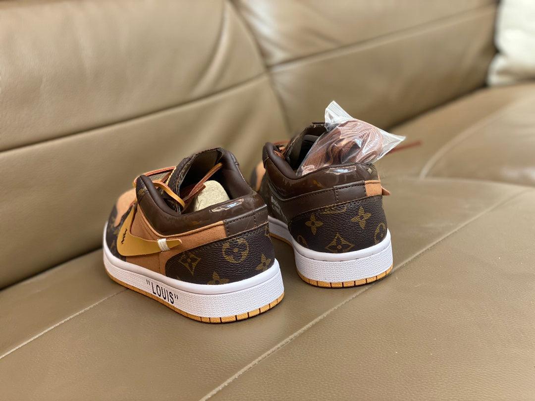 Custom Fragment x Travis Scott x Air Jordan 1 Low LV luxurysteps