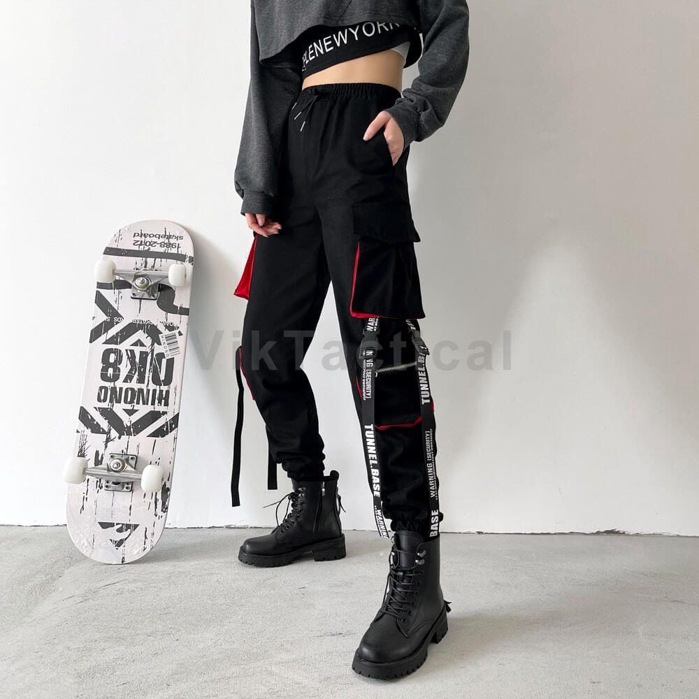 Women Cargo Pants best Harajuku Elastics High Waist Streetwear for women 2022 - sneakerhillcom