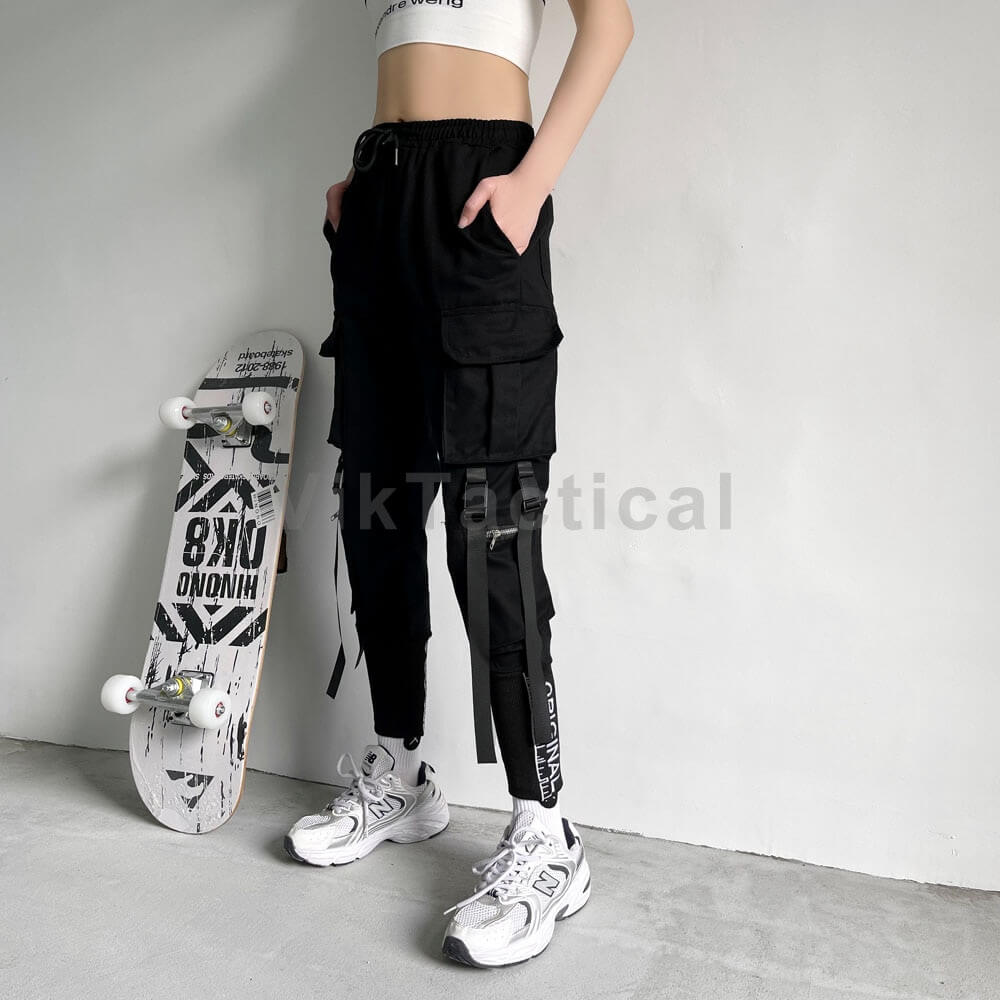 Women Cargo Pants best Harajuku Elastics High Waist Streetwear for women 2022 - sneakerhillcom