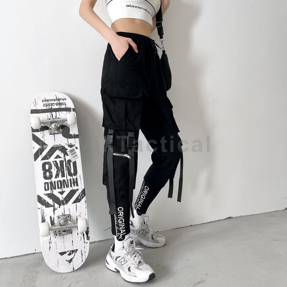 Women Cargo Pants best Harajuku Elastics High Waist Streetwear for women 2022 - sneakerhillcom