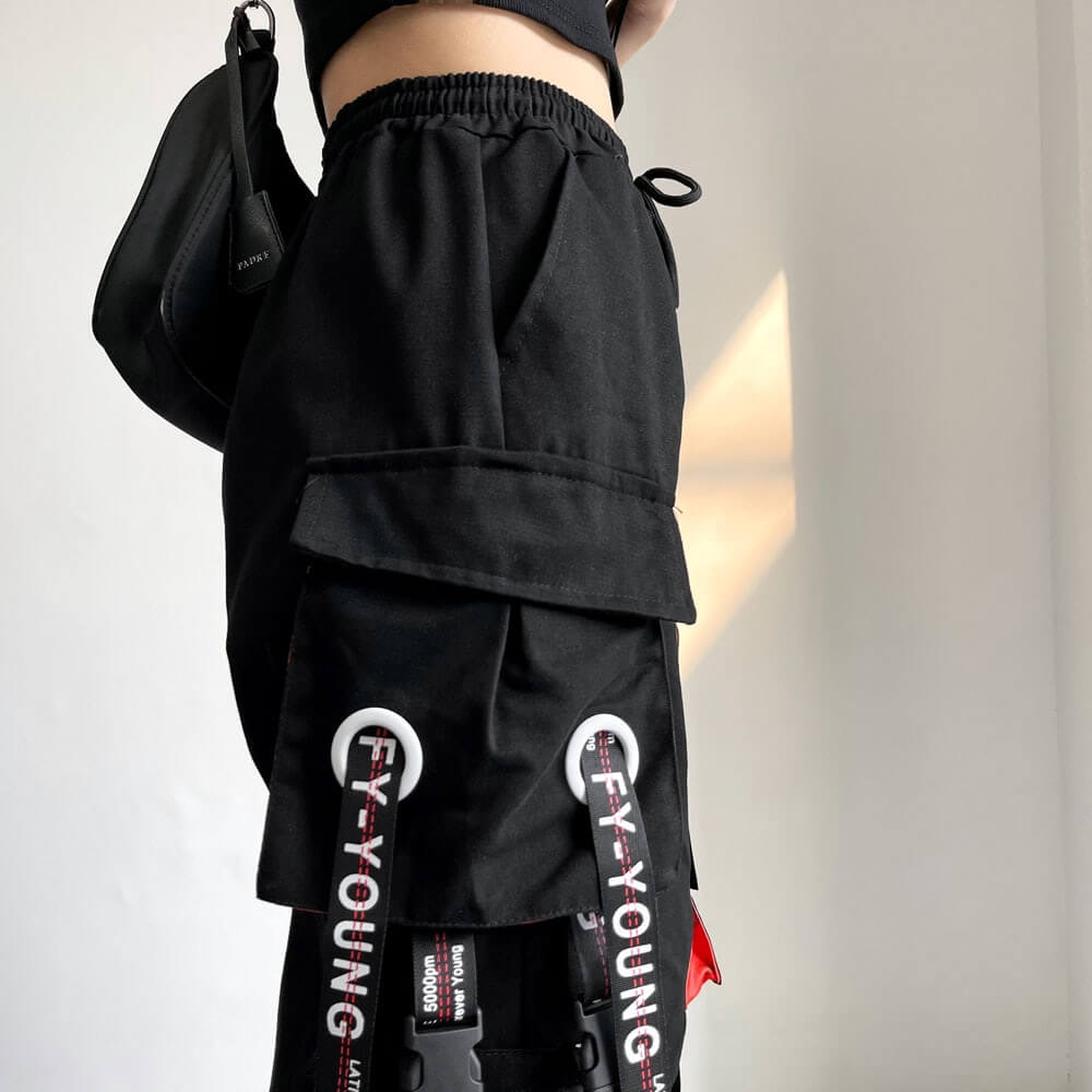 Women Cargo Pants best Harajuku Elastics High Waist Streetwear for women 2022 - sneakerhillcom