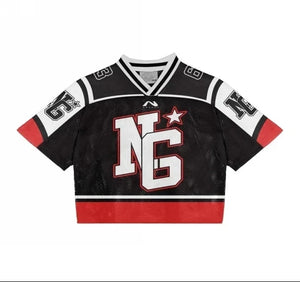 Y2K T Shirt American Fashionable breathable splicing loose football jersey Streetwear eprolo