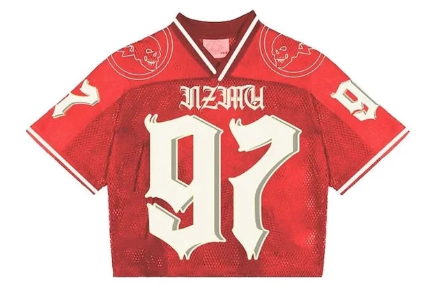 Y2K T Shirt American Fashionable breathable splicing loose football jersey Streetwear eprolo